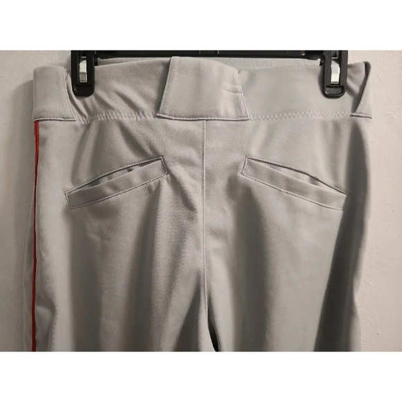 Nike Men's Vapor Baseball Knicker Pants Sz Small Gray Red Piped BQ6437-056 New - Picture 9 of 12